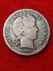 1909 o Silver Barber Dime #34