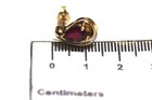 14k yellow gold 2 pears 7x5mm 14 baguette diamonds=.14ct VS1 G earrings vintage — photo 5