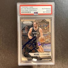 2016-17 Panini Prizm #164 Bojan Bogdanovic Signed Card AUTO PSA Slabbed Nets