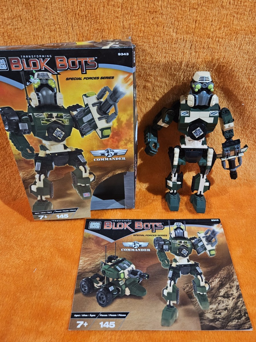 Mega Bloks #9343 Transforming Blok Bots Special Forces Commander