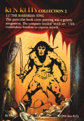 11 The Barbarian King, Ken Kelly Collection 2 Fantasy Trading Card