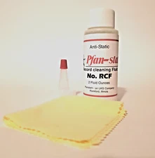 Pfan-Stat Vinyl Record Anti-static Cleaning Kit With 2-Cleaning Cloths