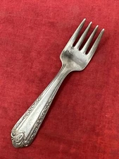 Vintage Columbine Silver Plated Baby Spoon