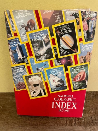 Vintage NATIONAL GEOGRAPHIC Index 1947-1983 Hardcover Dust Jacket