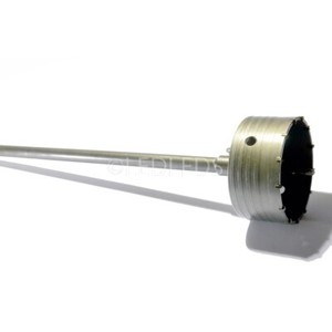 Fresa A Tazza Per Muro In Cemento - Diametro 130 Mm, Con Asta Prolunga SDS Plus 35 Cm, Per Trapani A Percussione