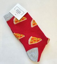 Men's Pizza Fun Food Crew Socks Size 10-13 Teacher Supply Stocking Stuffer Gift