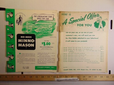 Vintage Champ-Items Mo-Mees Minno Mason & A Special Offer For You Brochures 