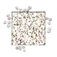 Marmorsplitt Creme Weiss 8/12 mm Zierkies Gartenkies Splitt