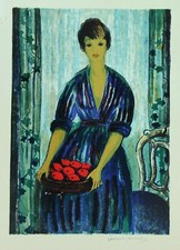 Antoine Serneels (1909-1999) Signierte Farblithographie 1950er Jahre