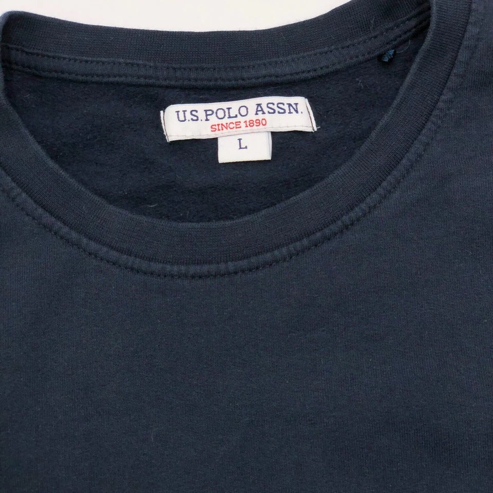US POLO ASSN Suéter De Cuello Redondo Azul Para Hombre Talla L - Imagen 4 de 4
