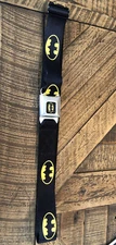 Batman Seatbelt DC Comics Black & Yellow Mens Buckle Down- One Size Fits Most