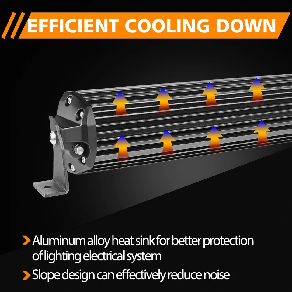 Kit de cableado 42" 40" pulgadas barra de luz LED doble fila punto inundación combo techo todoterreno 44" Foto 4 de 4