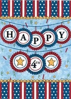 Toland Home Garden Happy Fourth 12.5 X 18-inch Decorative Usa-produced Double-si Toland Home Garden Happy Fourth 12.5 X 18-inch Decorative Usa-produced Double-si