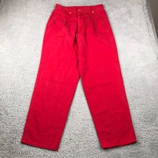 Panhandle Slim Jeans Womens 15/16 31x30 Red Bareback Pleated Vintage Western