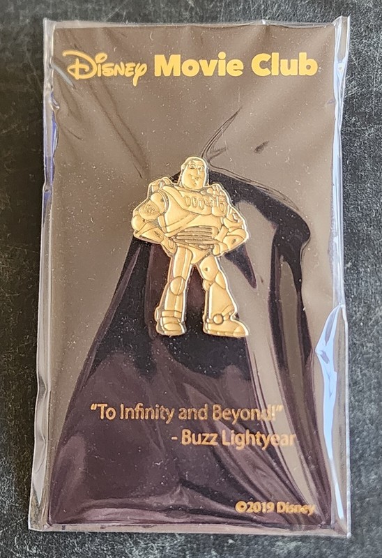 Buzz Lightyear Lapel Pin Gold Tone Disney Movie Club Exclusive NEW