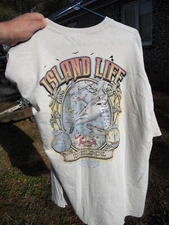 NEW w tag Del Sol Myrtle Beach Island Life Shark Shirt Mens 3XL color changing