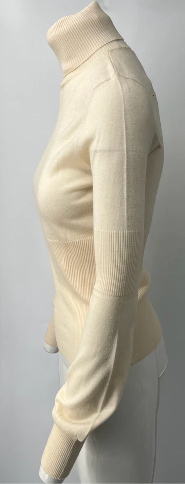 Suéter Givenchy Off-White Acanalado Cuello Alto Talla S Nuevo con Etiquetas Foto 2 de 4