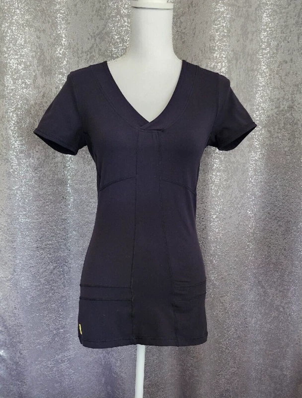 lole running vented mesh back stretch short sleeve shirt