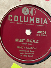 Speedy Gonzales - Columbia 78 RPM - Mindy Carson Jimmy Carroll