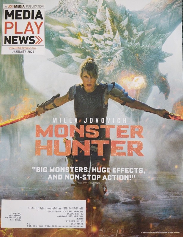 Media Play News Magazine January 2021 Milla Jovovich Monster Hunter
