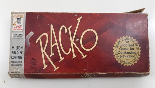 De colección RACK-O 1956 artículo Milton Bradley 4615 caja roja juego de 60 cartas completo - Imagen 5 de 7