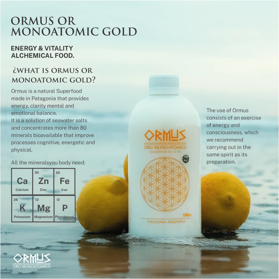 MONOATOMIC GOLD ORMUS 17oz-AYUDA A LA MEMORIA, MEJORADA ENERGÉTICAMENTE, REJUVENECEDORA Foto 2 de 4