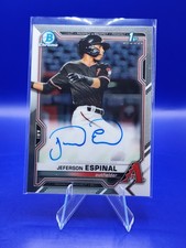 Jeferson Espinal 2021 Bowman #CPA-JE Chrome Prospect Autographs