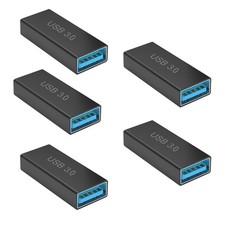 5 Pack USB Female To Female Adapter Type A 3.0 Cable Coupler High Speed