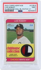 Luis Robert White Sox 2023 Topps Heritage 3 Color Relic #CCR-LR #1/1 PSA 9 Card