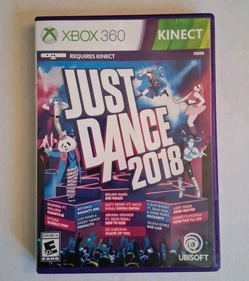 Just Dance 2018, Microsoft Xbox 360 Kinect Game, VG Condition 