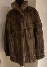 Echte Nerzjacke Pelzjacke mit tollem Muster G...