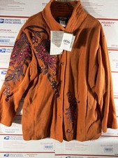 BRAND NEW Vintage Old Stock Bob Mackie Wearable Art Jacket Size L Womens RARE
