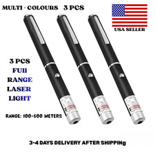 3PCS Laser Pointer Red Green Purple Pen Visible Beam Toy for Cats Pets Pet Train