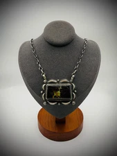 Navajo Sterling Blackjack Turquoise Necklace — Ray Delgarito