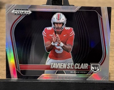 2025 Panini Prizm Black #193 Tavien St. Clair Prizms Silver