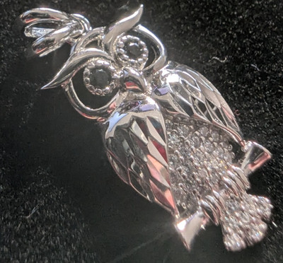 STUNNING OWL 925 STERLING SILVER PENDANT