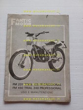 Fantic Motor Trial 240 -125 Professional 1983 manuale uso manutenzione originale