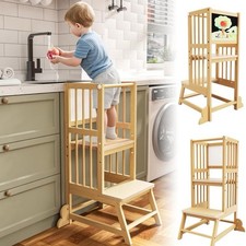 New Toddler Tower, Kids Kitchen Step Stool with Safety Rails, Toddler Standing
