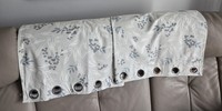 Laura Ashley  Blackout Lined Eyelet Curtains Blue/Grey Tones  W124cm X L84cm