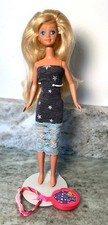 Vintage 1990 Barbie Hawaiian Fun Skipper In Homemade Dress With Bracelet 5942