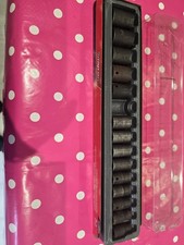 Snap On 1/2 Drive Shallow Metric Impact Socket Set In Tray 10mm-24mm