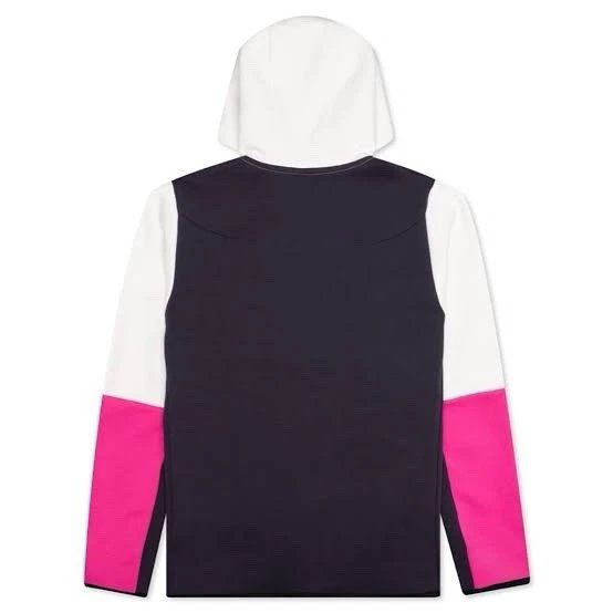 Nike Sportswear Tech Para hombres 2XL Raro Blanco Fusia Rosa Polar Sudadera con Capucha Nueva Foto 2 de 2