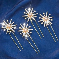 Gold Star Hair Clips - Bobby Pins for Women - Decorative Hair Pins