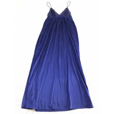 Nightgown Gilead Full Slip Small Royal Blue Negligee Lingerie Lacey Vintage