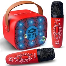 Mini Karaoke Machine for Kids:Birthday Gift 3 4 5 6 7 8 9 10 11 12+ RED 