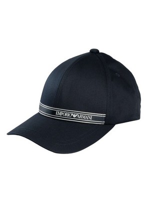 Emporio Armani Men's Brand Stripe Cap, Blue