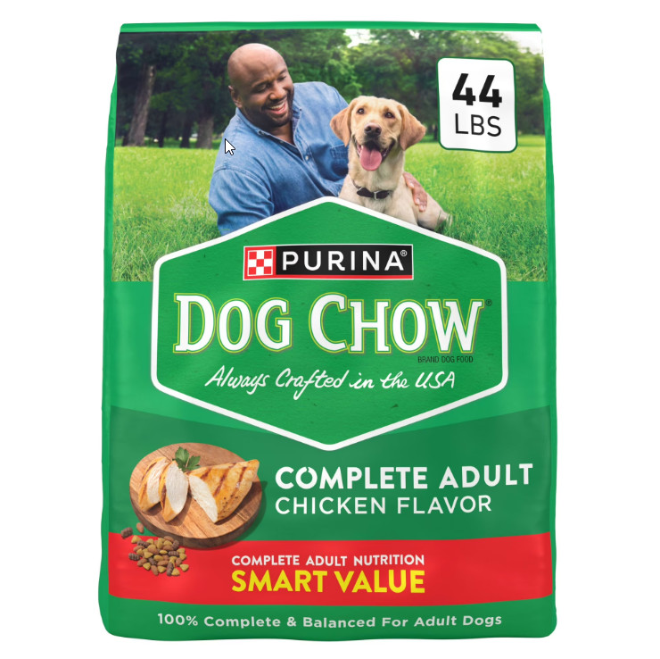 2 Bags Purina Dog Chow Complete, Dry Dog Food for Adult Dogs,Real Chicken, 44lb