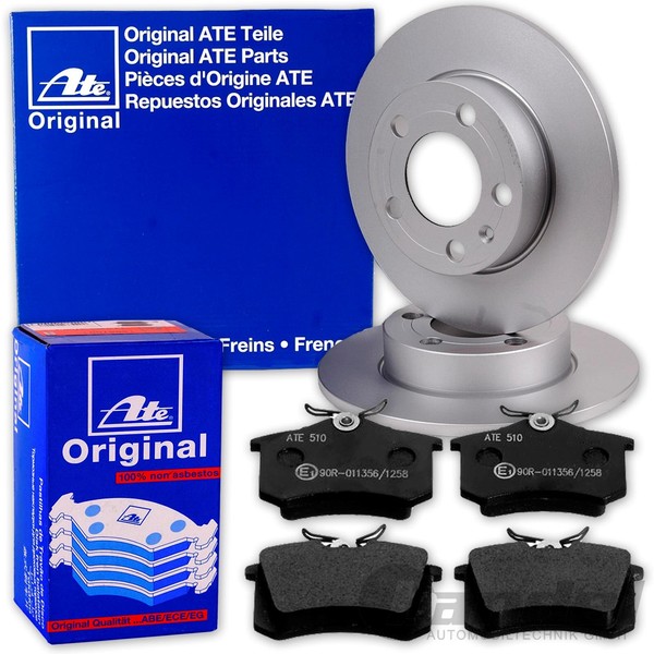 ATE Bremsscheiben 256Mm + BelÄGe Hinten FüR VW Caddy 3 III Bj. 2003 - 2010-image