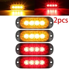 2pc Led Side Marker Amber Red Lights Clearance Light Truck Trailer Rv Waterproof 2pc Led Side Marker Amber Red Lights Clearance Light Truck Trailer Rv Waterproof