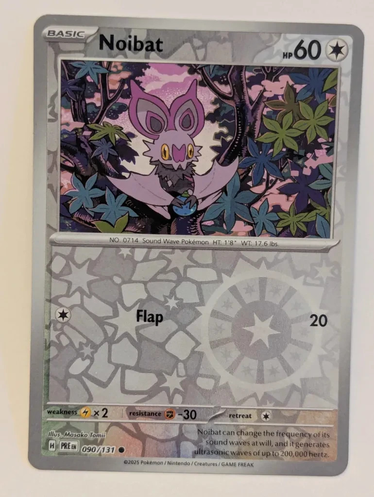 Noibat 090/131 Prismatic Evolutions Reverse Holo NM